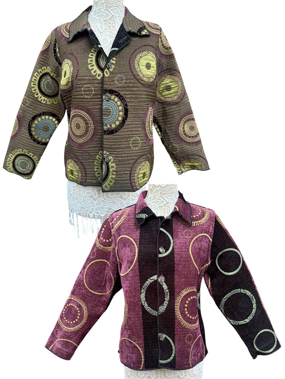 Winding River Reversible Quilted Jacket Bohemian 90s‎ Vintage